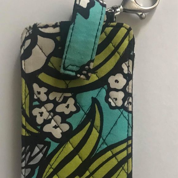Vera Bradley Retired Island Blooms Wristlet Keychain - Picture 2 of 2
